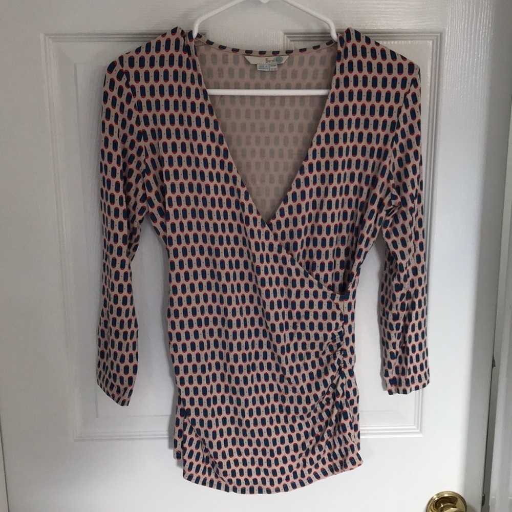 Boden wrap top 3/4 sleeve